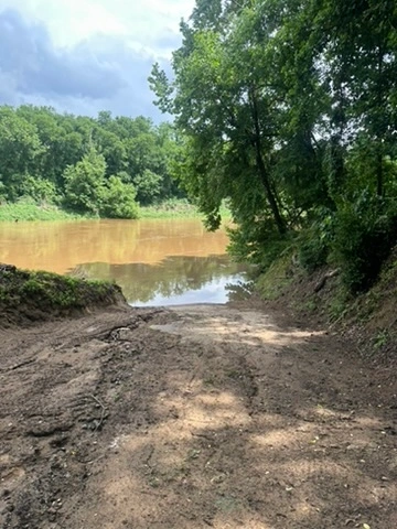 Boat ramp at River's Edge Primitive Camping on the Yadkin River
